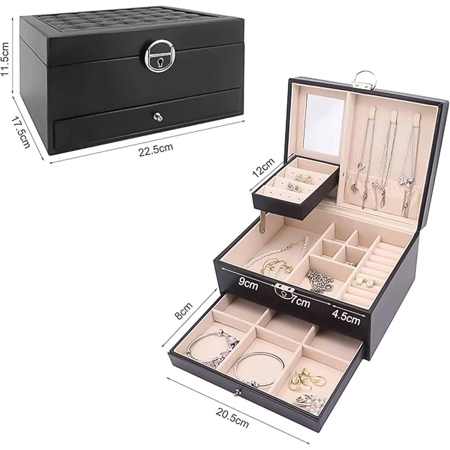 Multi-Layer Jewellery Organizer Box - (1 Pc) Multi-Layer Jewellery Organizer Box - (1 Pc)